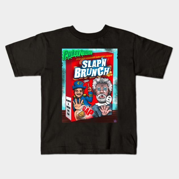 Pukey products  33 "Slap'n Brunch"! Kids T-Shirt by Popoffthepage